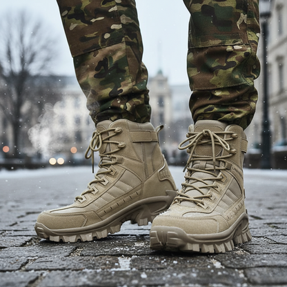 Wanderstiefel Herren im Tactical-Look - Seitenreißverschluss