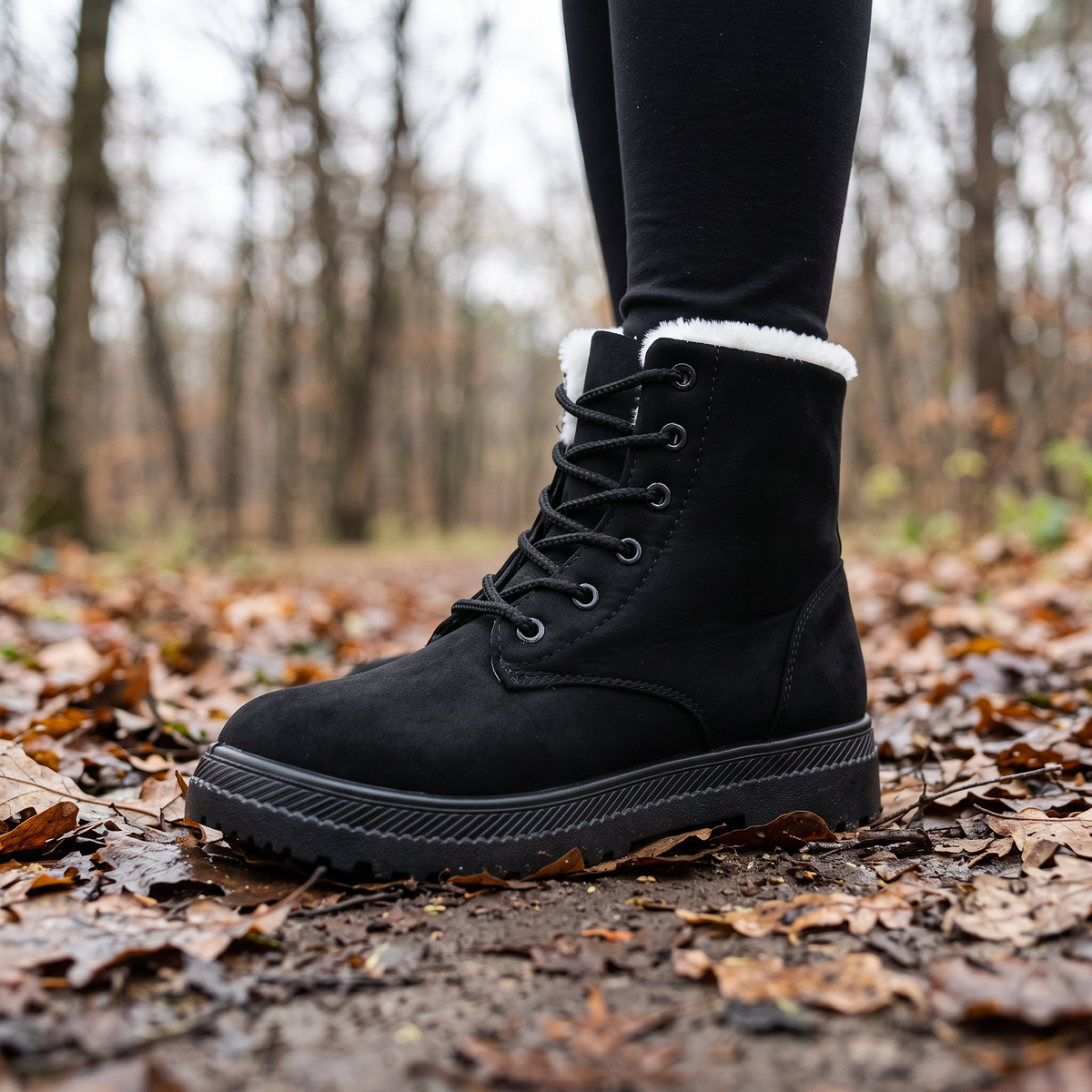 Winterstiefel Damen schwarz gefuettert