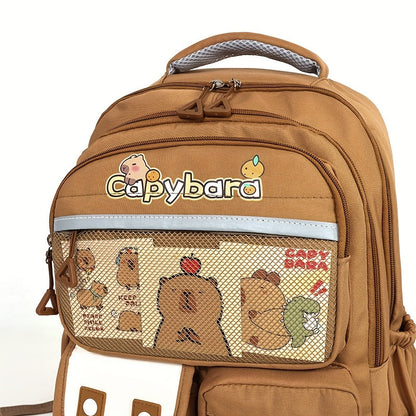 Schulrucksack für Kinder - Capybara-Motiv - leicht