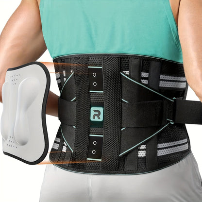 Rückenbandage mit Massage-Pad - Atmungsaktiv & Verstellbar - Inkl. Verlängerungsgurt - Produktbild