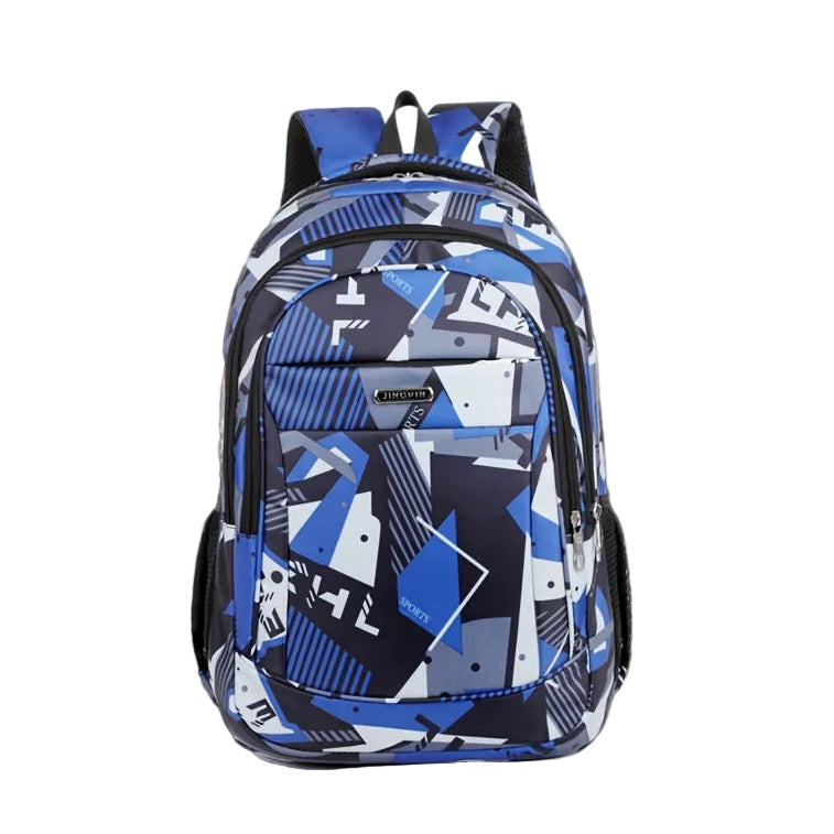 Schulrucksack für Laptop 17" - geometrisches Muster - 3 Fächer
