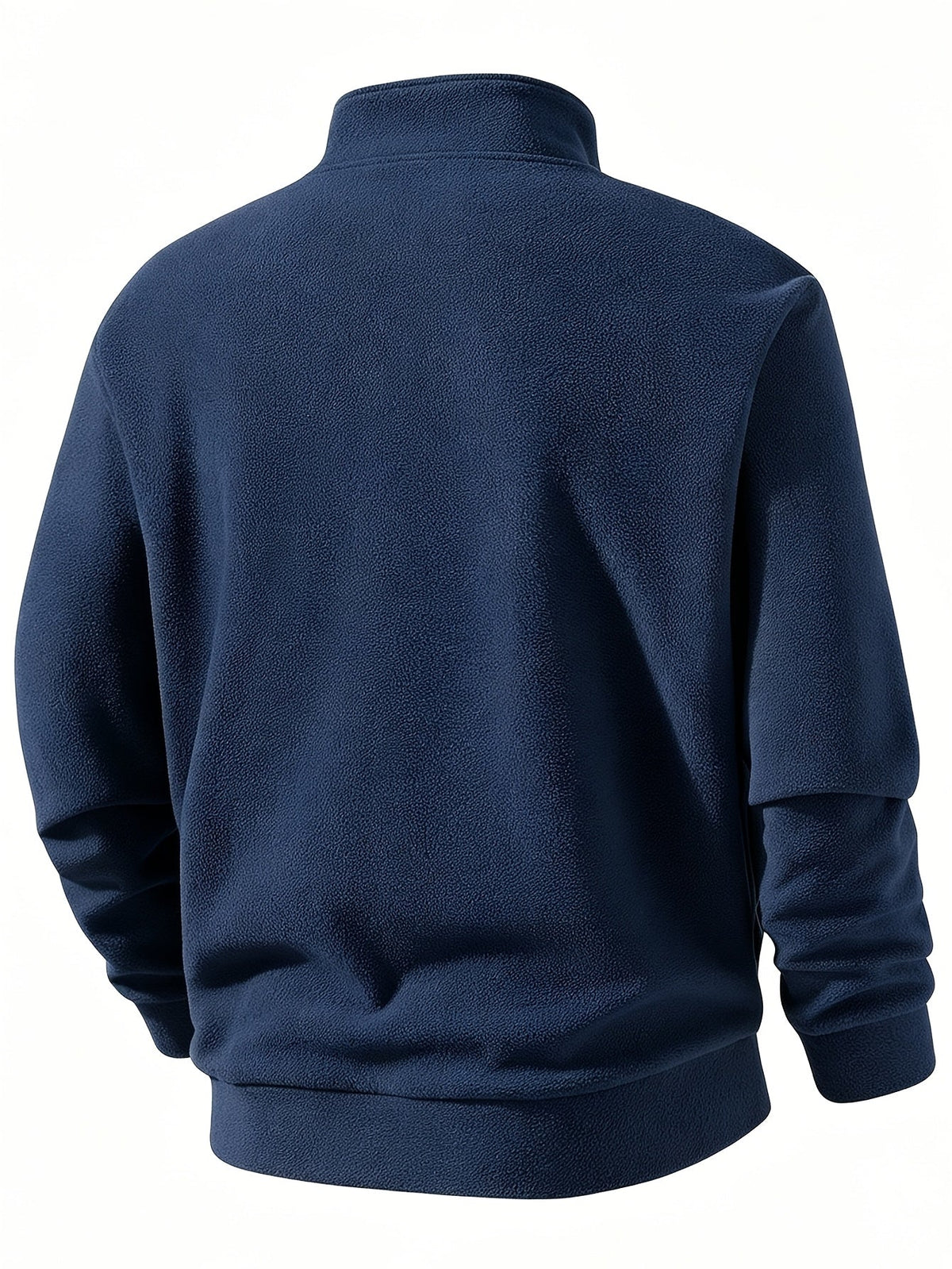 Dunkelblauer Fleecepullover Herren, Rückansicht