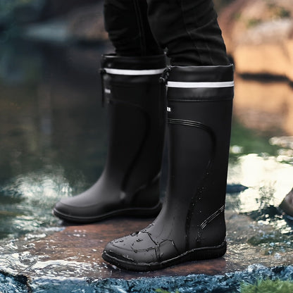 Gummistiefel Herren & Damen - Hoher Schaft mit Kordelzug - Reflektorstreifen