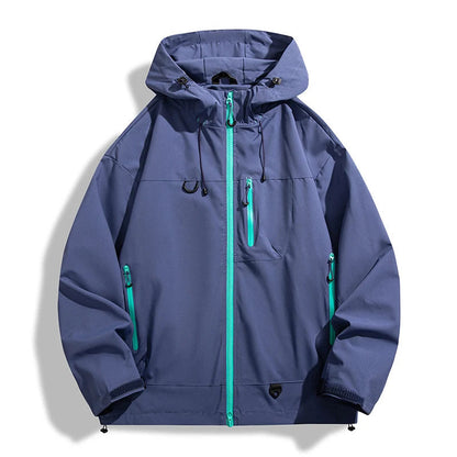 Regenjacke Unisex - Wasserdicht & Winddicht - Verstellbare Kapuze