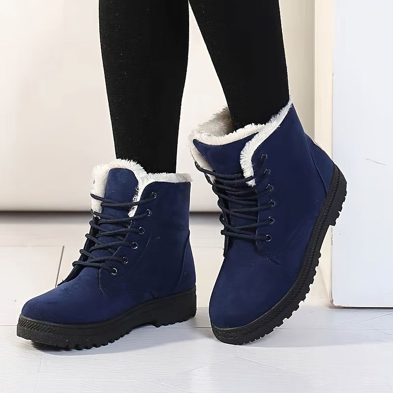 Winterstiefel Damen - gefüttert - mit Schnürung