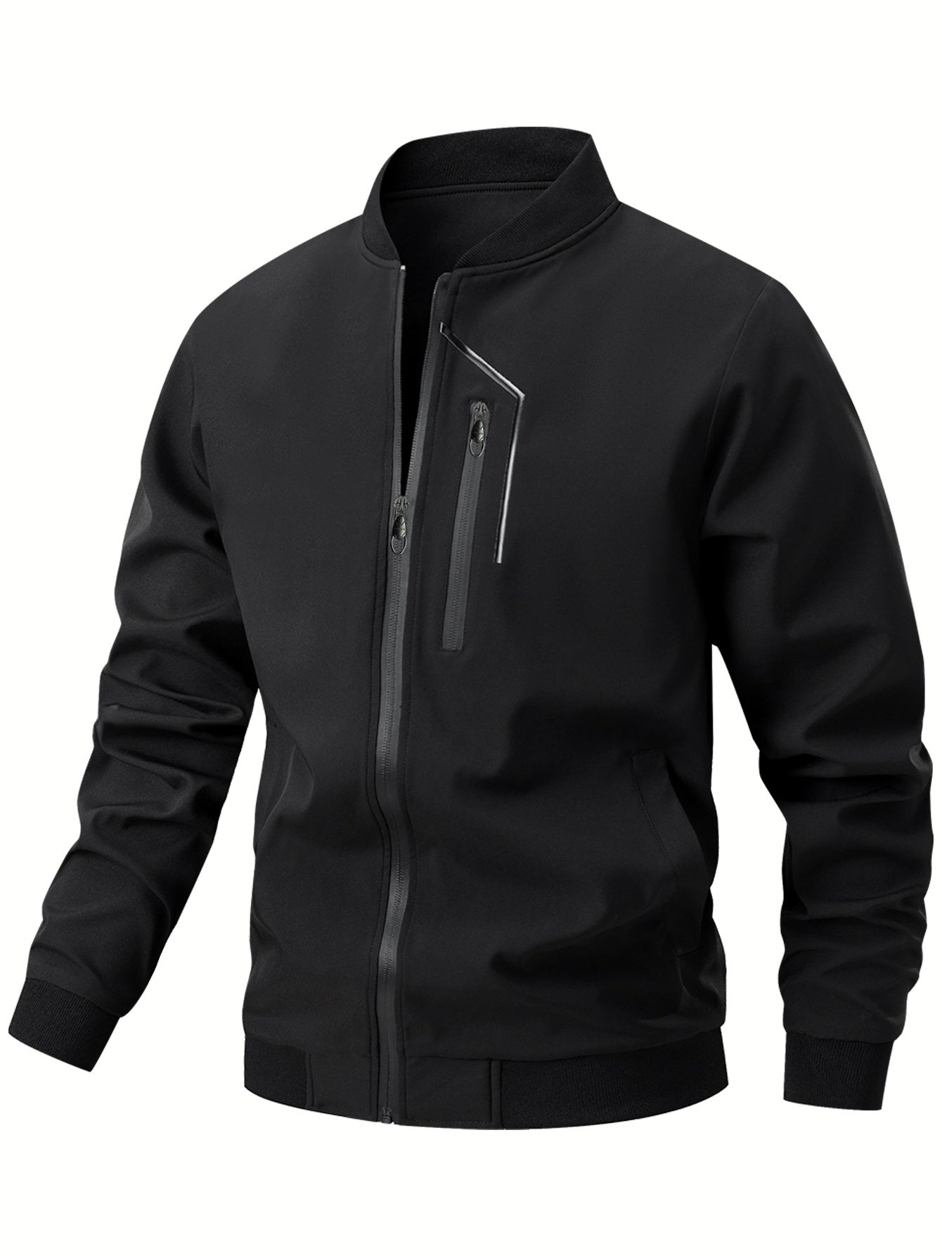 Übergangsjacke Herren - Bomberjacke mit Reißverschlusstaschen - Leicht