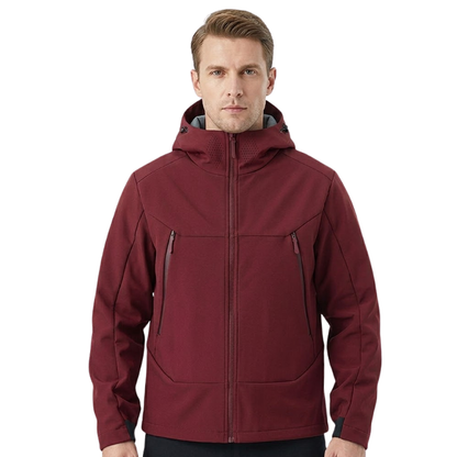 Softshelljacke Herren - Fleecefutter - Kapuze & Belüftung