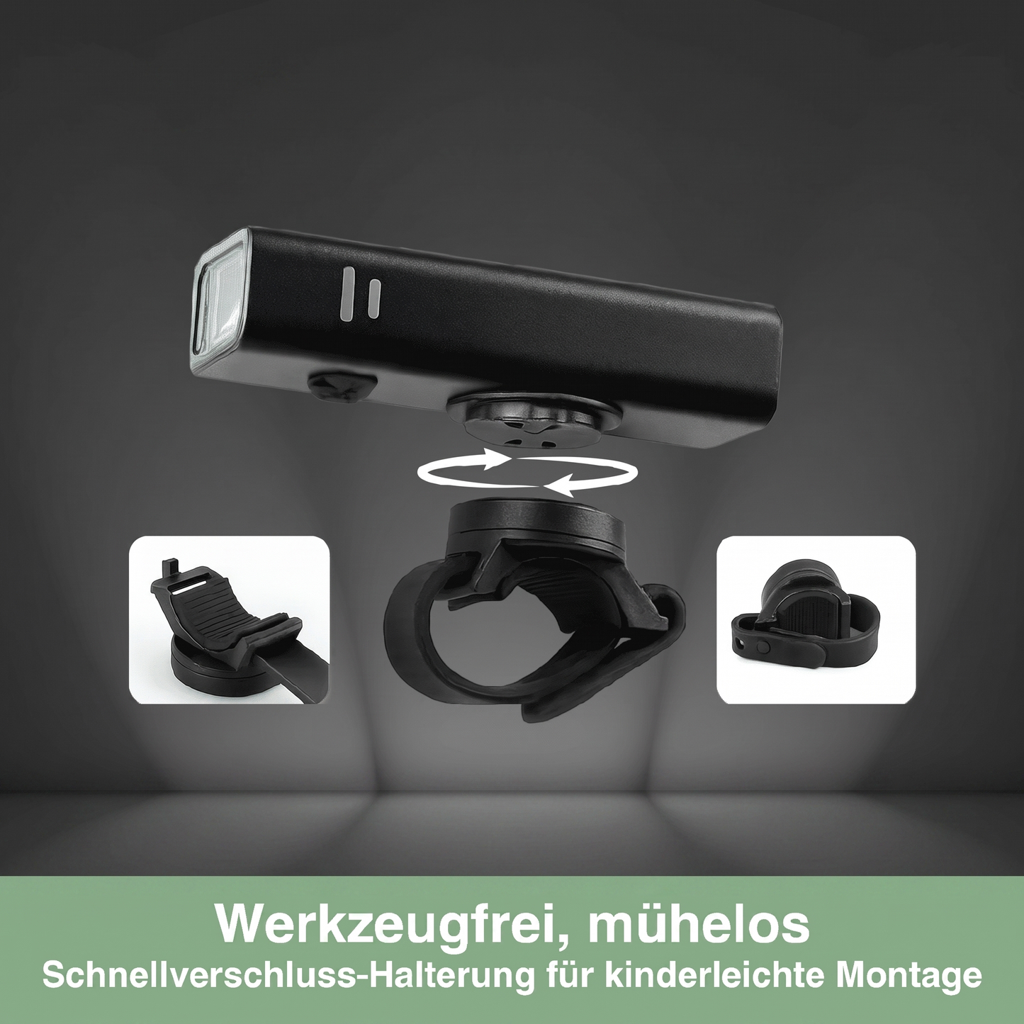 Fahrradlicht Vorne - USB Aufladbar - Bis zu 5 Stunden Licht