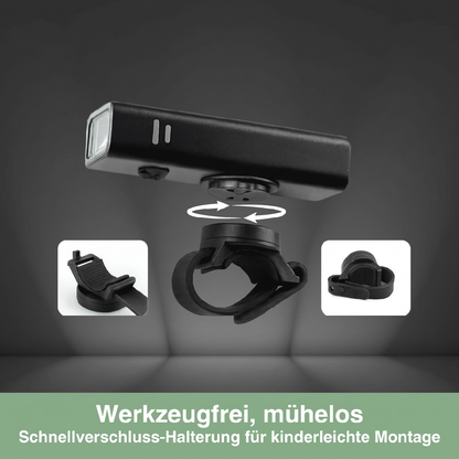Fahrradlicht Vorne - USB Aufladbar - Bis zu 5 Stunden Licht