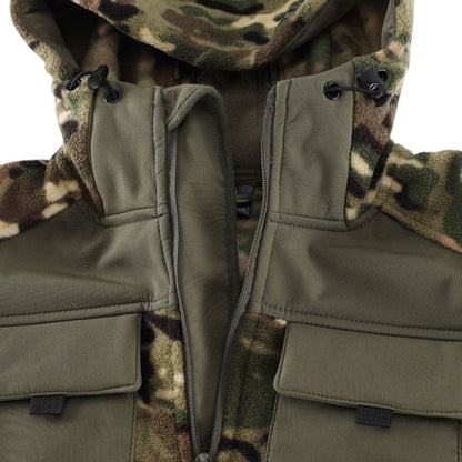 Fleecejacke Herren - Taktisch mit Kapuze - Camouflage & Uni