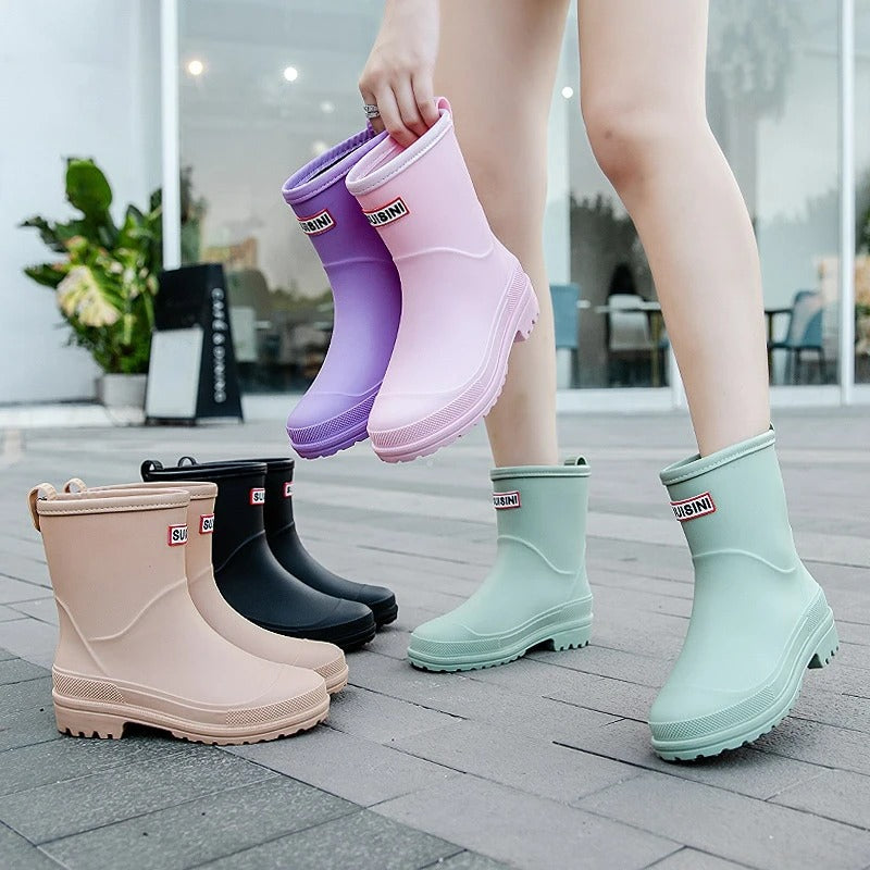 Gummistiefel Damen Halbschaft Wasserdicht & Rutschfest