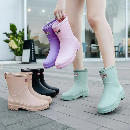 Gummistiefel Damen Halbschaft Wasserdicht & Rutschfest