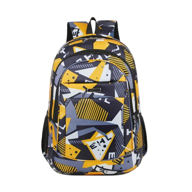 Schulrucksack für Laptop 17" - geometrisches Muster - 3 Fächer