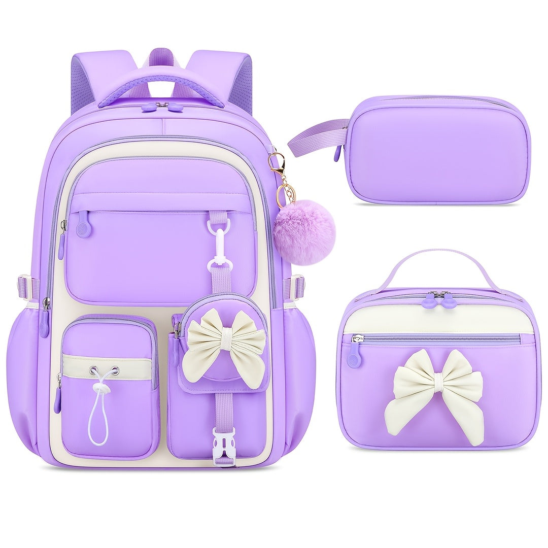 Schulrucksack für Mädchen - 3in1-Set - für Laptop 15,6"