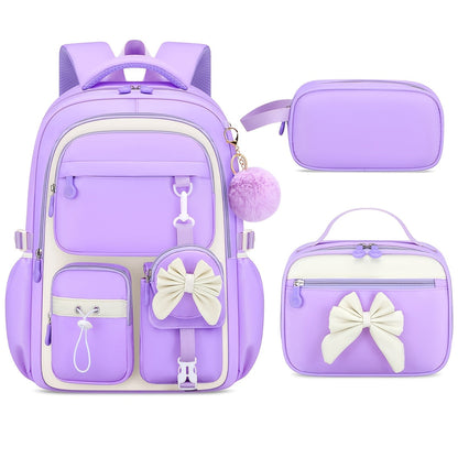 Schulrucksack für Mädchen - 3in1-Set - für Laptop 15,6"