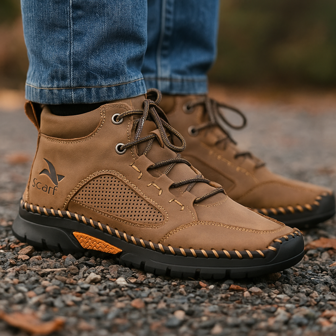 Boots Herren - Veganleder in Lederoptik - Wasserdicht