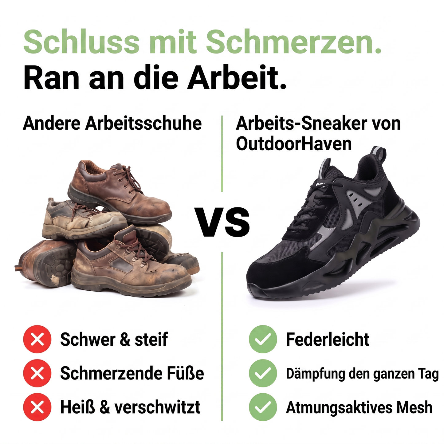 sicherheitsschuhe leicht - Infografik