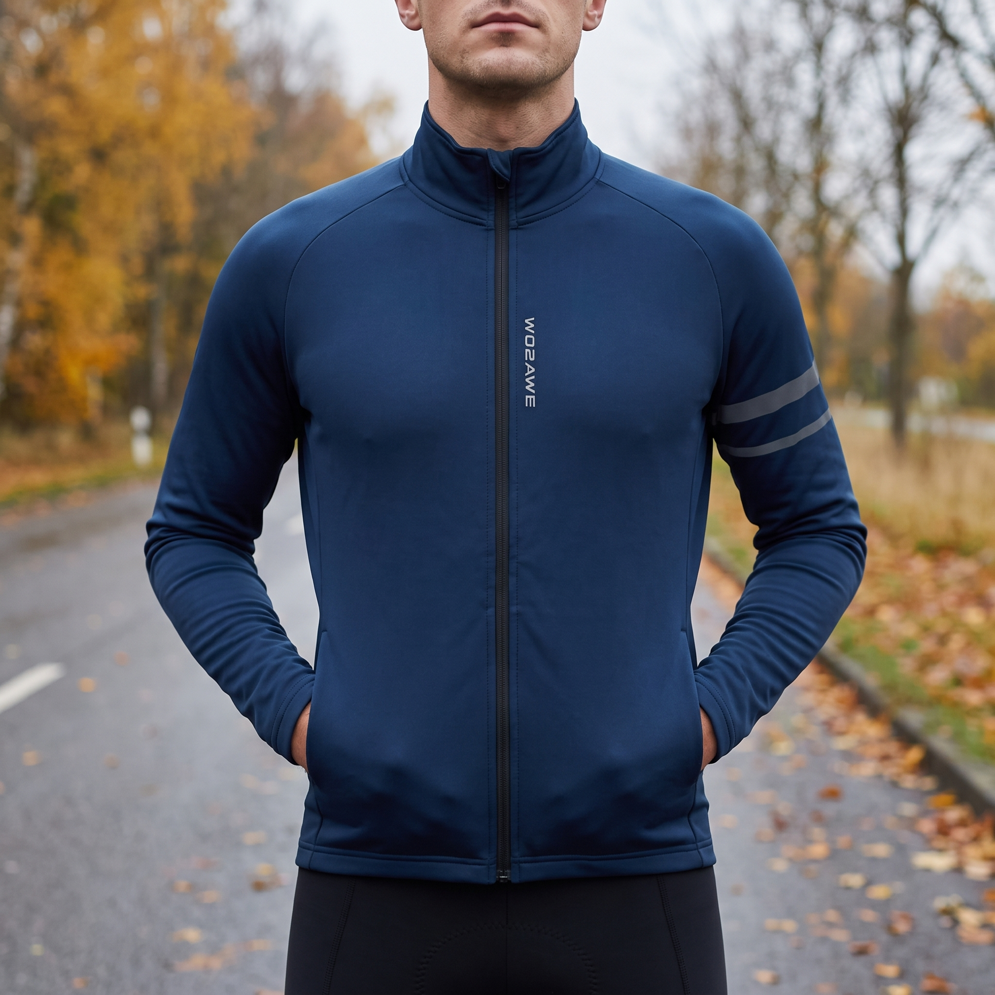 Fahrradjacke Herren Winter - Slim Fit - winddicht - wasserabweisend