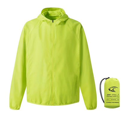 Übergangsjacke Herren - Wasserabweisender Windbreaker - Faltbar mit Packbeutel