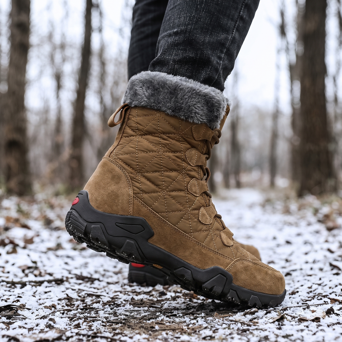 Winterstiefel Herren wadenhoch braun