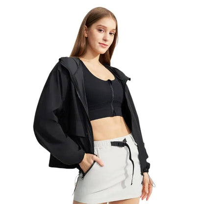 Leichte Sommerjacke Damen - UV-Schutz UPF 50+ - Mit Kapuze