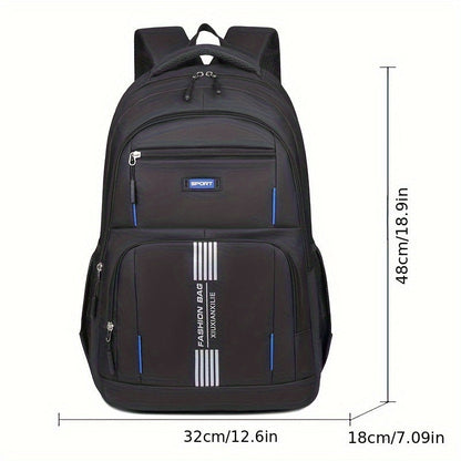 Schulrucksack für Herren - mehrere Fächer - Netzrücken