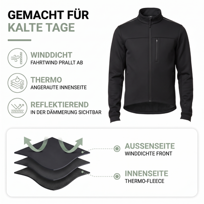 Fahrradjacke Herren Winter - Thermo - winddicht