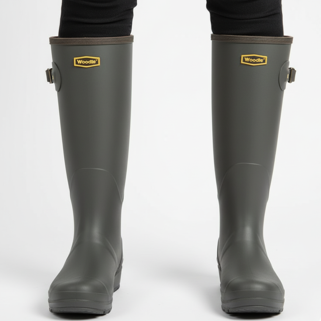 Regenstiefel Damen Kniehoch Wasserdicht & Rutschfest aus PVC