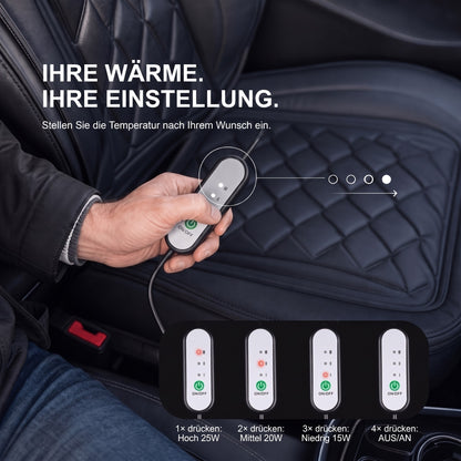 Beheizbare Sitzauflage – Bedienteil mit Heizstufen 25, 20 und 15 W