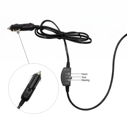 Sitzheizung Auflage 12V-Stecker und Schalter mit den Stufen Hoch, Aus und Niedrig