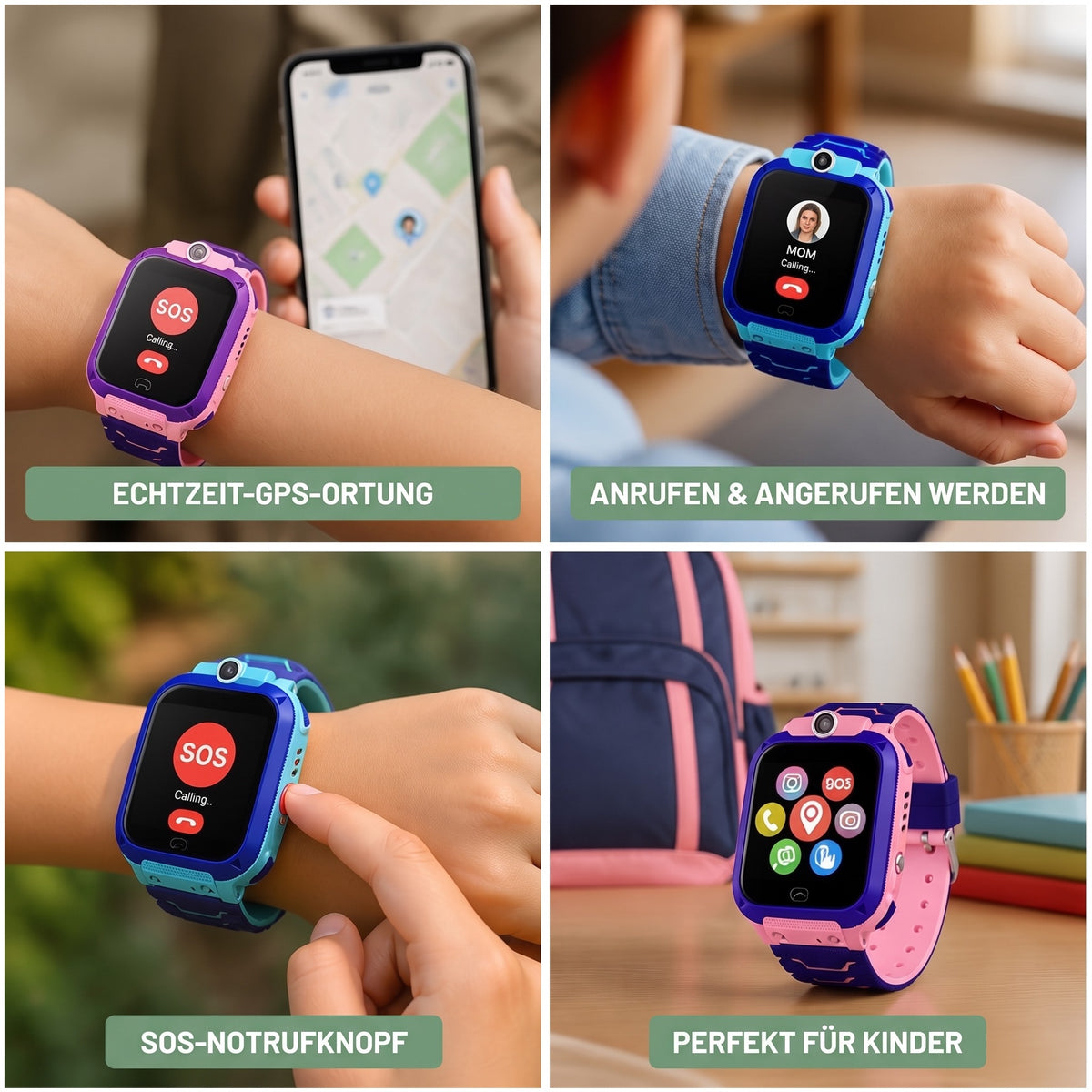 Smartwatch Kinder mit GPS - SOS-Knopf & Anruffunktion - Kamera – 9