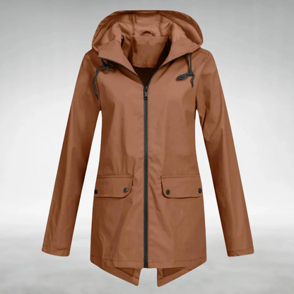 Regenjacke Damen Kurz - Übergangsjacke mit Kapuze, 6 Farben