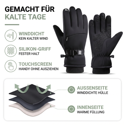 Skihandschuhe Herren - verdickt - winddicht - Touchscreen