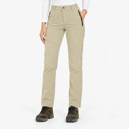 Thermohose Damen Gefüttert in Beige