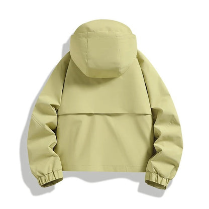 Rückansicht der 3-in-1 Jacke Damen mit Kapuze und Passe am Rücken