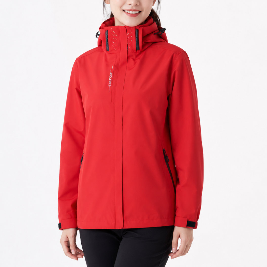 Fahrradjacke Damen - Wasserabweisend - Reflektierend mit Kapuze