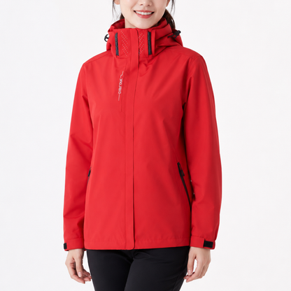 Fahrradjacke Damen - Wasserabweisend - Reflektierend mit Kapuze