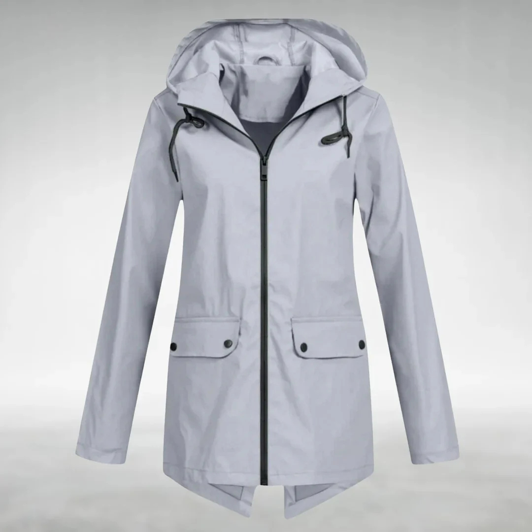 Regenjacke Damen Kurz - Übergangsjacke mit Kapuze, 6 Farben