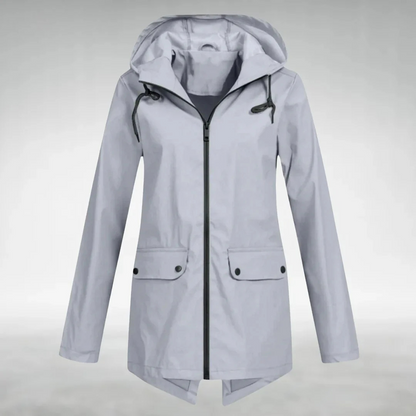 Regenjacke Damen Kurz - Übergangsjacke mit Kapuze, 6 Farben