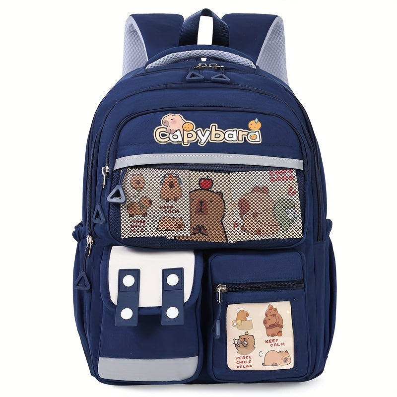 Schulrucksack für Kinder - Capybara-Motiv - leicht