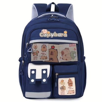 Schulrucksack für Kinder - Capybara-Motiv - leicht
