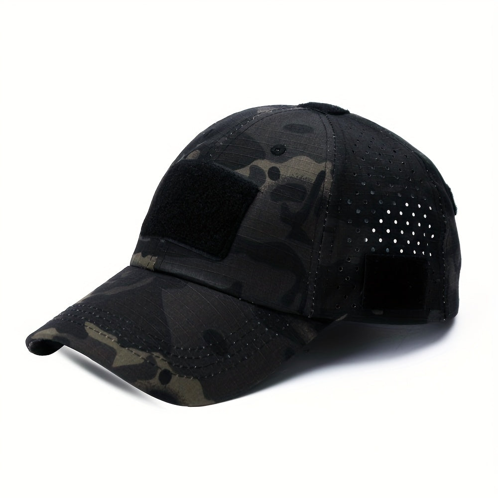 Herren-Camouflage-Tactical-Cap - Atmungsaktiv - Brillenhalter