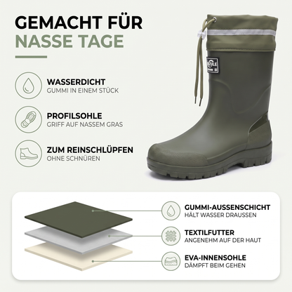 Gummistiefel Herren halbhoch wasserdicht