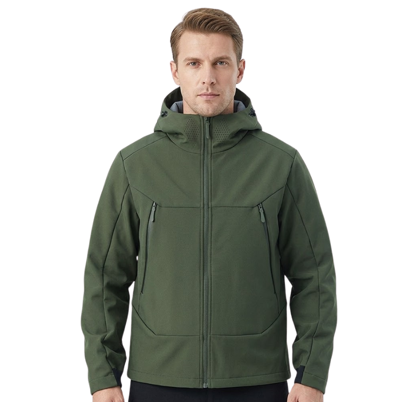 Softshelljacke Herren - Fleecefutter - Kapuze & Belüftung