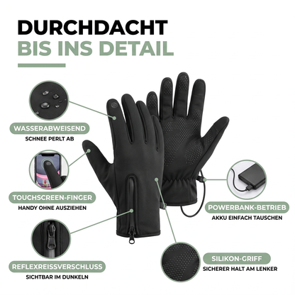Beheizte Handschuhe wasserdicht winddicht mit Powerbank