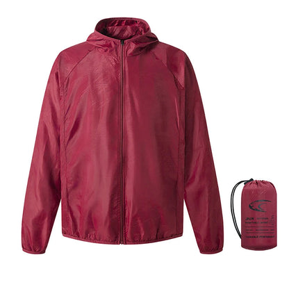 Übergangsjacke Herren - Wasserabweisender Windbreaker - Faltbar mit Packbeutel