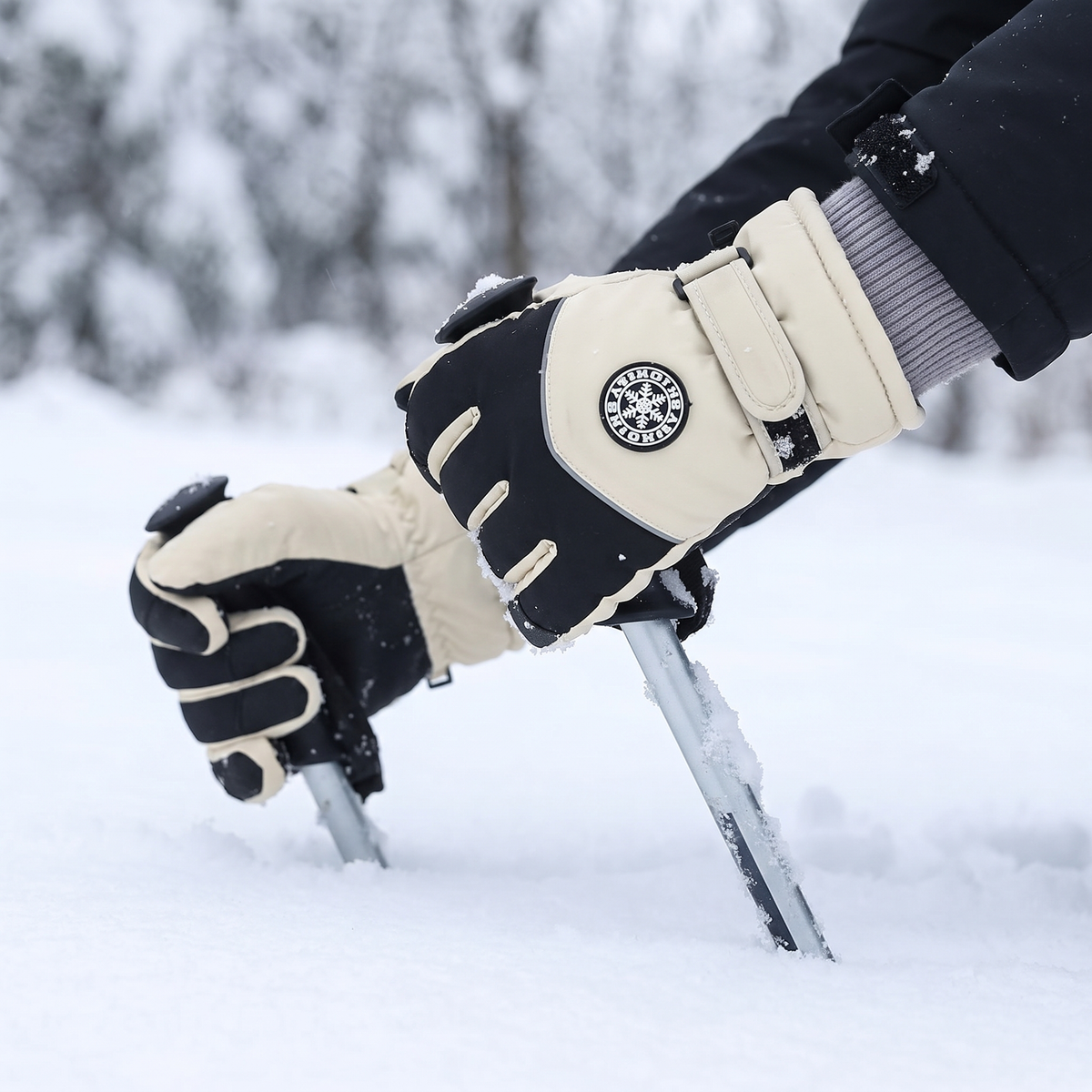 Skihandschuhe Herren - dick gefüttert - Touchscreen - E-Bike