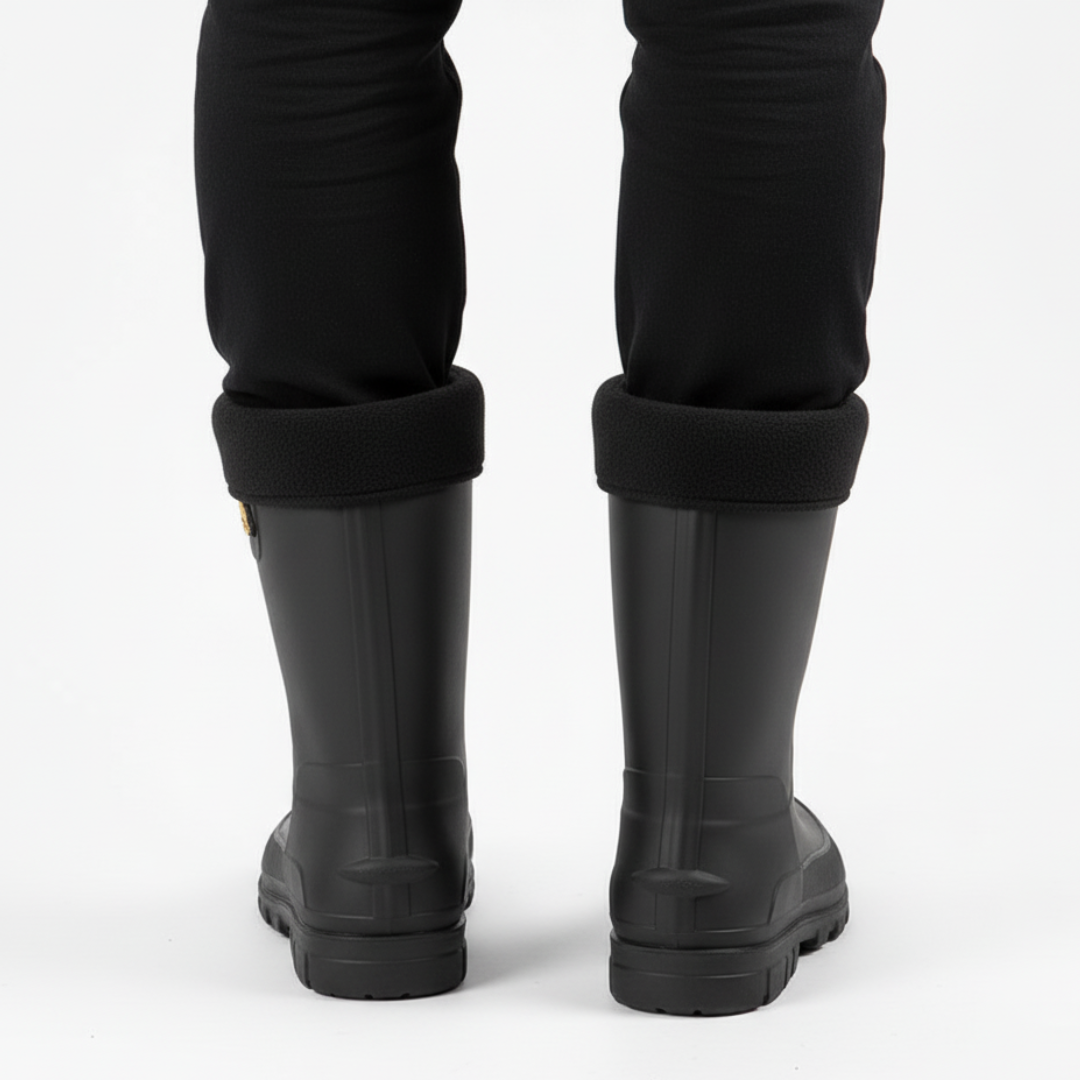 Regenstiefel Herren Wasserdicht & Isoliert Kunstfellfutter