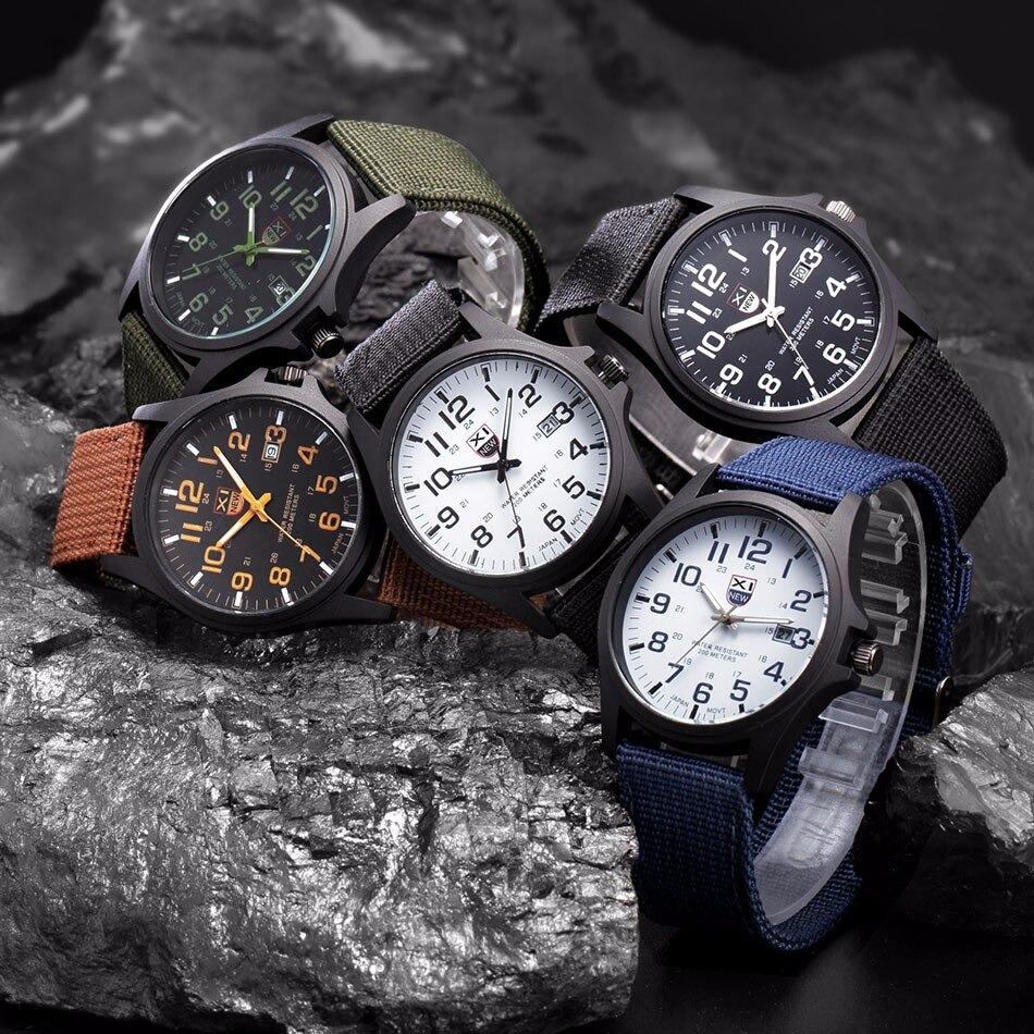 Taktische Herrenuhr – Wasserdicht 200m -  Datumsanzeige - Nylonarmband
