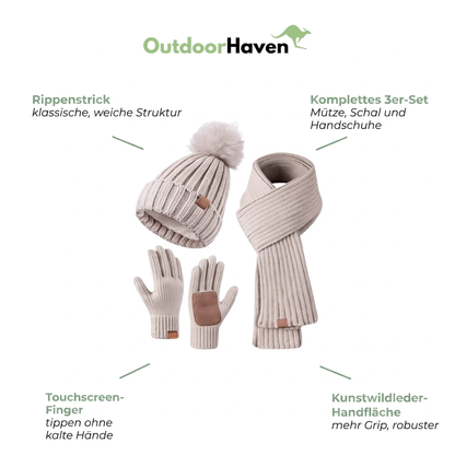 Mütze schal handschuhe set damen – Mütze, Schal & Handschuhe Set Damen
